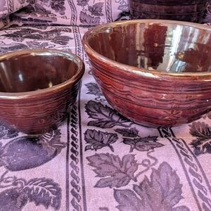 Marcrest Daisy Stoneware Bowl Set